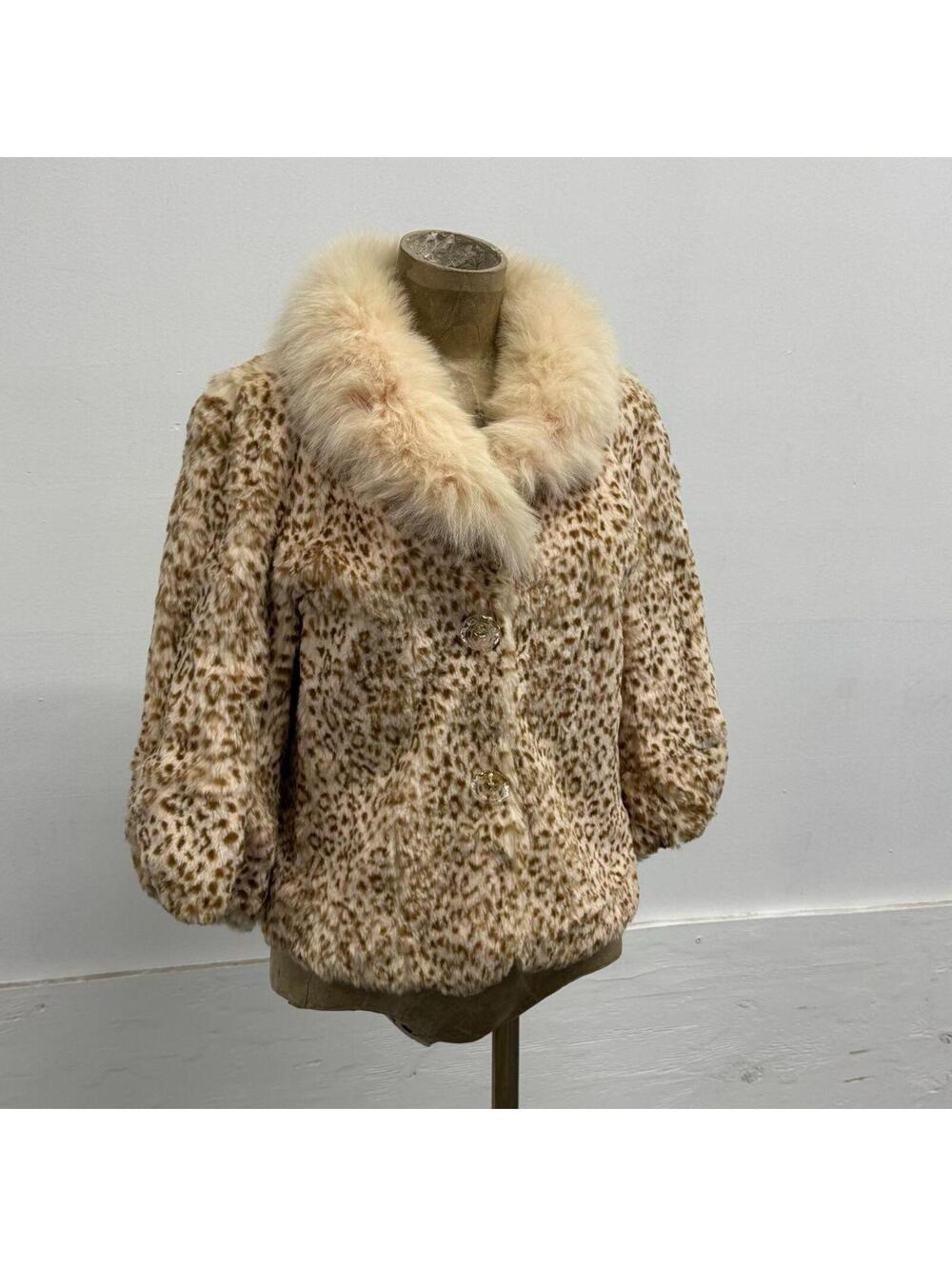 Vintage Y2K Pastel Rabbit & Fox Fur Jacket - Picture 3 of 8
